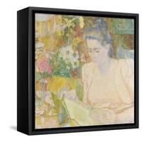 Portrait of Marie Jeanette De Lange, 1900-Jan Toorop-Framed Stretched Canvas