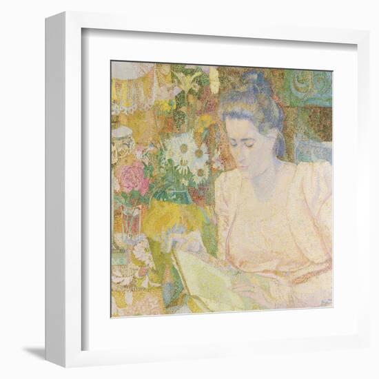 Portrait of Marie Jeanette De Lange, 1900-Jan Toorop-Framed Art Print