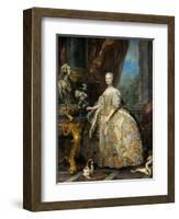 Portrait of Marie Leszczynska, Queen of France (1703-176), 1747-Carle van Loo-Framed Giclee Print