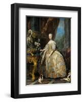 Portrait of Marie Leszczynska, Queen of France (1703-176), 1747-Carle van Loo-Framed Giclee Print