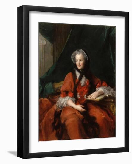 Portrait of Marie Leszczynska, Queen of France (1703-176)-Jean-Marc Nattier-Framed Giclee Print