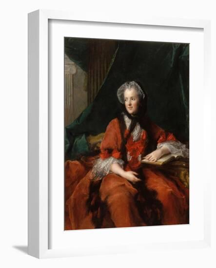 Portrait of Marie Leszczynska, Queen of France (1703-176)-Jean-Marc Nattier-Framed Giclee Print