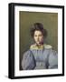 Portrait of Marie-Louise Laure Sennegon-Jean-Baptiste-Camille Corot-Framed Giclee Print