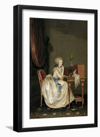 Portrait of Marie Louise of Savoy (1749-179), Princess of Lamballe-Anton Hickel-Framed Giclee Print