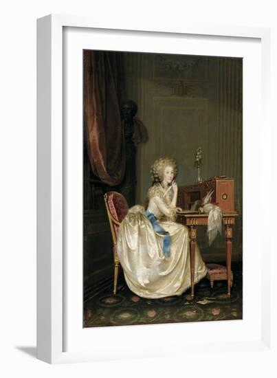 Portrait of Marie Louise of Savoy (1749-179), Princess of Lamballe-Anton Hickel-Framed Giclee Print