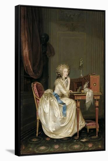 Portrait of Marie Louise of Savoy (1749-179), Princess of Lamballe-Anton Hickel-Framed Stretched Canvas