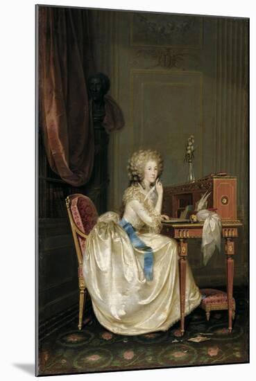 Portrait of Marie Louise of Savoy (1749-179), Princess of Lamballe-Anton Hickel-Mounted Giclee Print