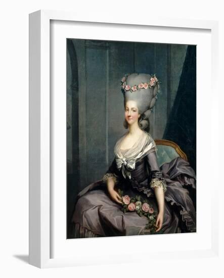 Portrait of Marie Louise of Savoy (1749-179), Princess of Lamballe-Antoine-François Callet-Framed Giclee Print