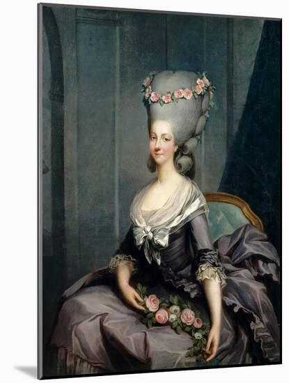 Portrait of Marie Louise of Savoy (1749-179), Princess of Lamballe-Antoine-François Callet-Mounted Giclee Print