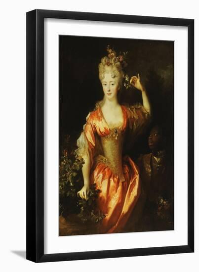 Portrait of Marie-Marguerite-Elizabeth D'Algere-Nicolas de Largilliere-Framed Giclee Print