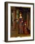 Portrait of Marie Therese of Austria, Queen of France (1638 - 1683) and the Great Dolphin. Painting-Pierre Mignard-Framed Giclee Print