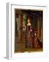 Portrait of Marie Therese of Austria, Queen of France (1638 - 1683) and the Great Dolphin. Painting-Pierre Mignard-Framed Giclee Print