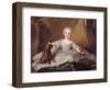Portrait of Marie-Zephyrine (1750-55) of France with Her Dog, 1751 (Oil on Panel)-Jean-Marc Nattier-Framed Giclee Print