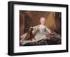 Portrait of Marie-Zephyrine (1750-55) of France with Her Dog, 1751 (Oil on Panel)-Jean-Marc Nattier-Framed Giclee Print