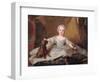 Portrait of Marie-Zephyrine (1750-55) of France with Her Dog, 1751 (Oil on Panel)-Jean-Marc Nattier-Framed Giclee Print