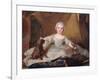 Portrait of Marie-Zephyrine (1750-55) of France with Her Dog, 1751 (Oil on Panel)-Jean-Marc Nattier-Framed Giclee Print