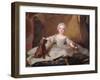 Portrait of Marie-Zephyrine (1750-55) of France with Her Dog, 1751 (Oil on Panel)-Jean-Marc Nattier-Framed Giclee Print