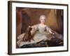 Portrait of Marie-Zephyrine (1750-55) of France with Her Dog, 1751 (Oil on Panel)-Jean-Marc Nattier-Framed Giclee Print