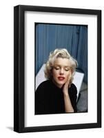 Portrait of Marilyn Monroe on Patio Outside of Her Home-Alfred Eisenstaedt-Framed Photographic Print