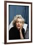 Portrait of Marilyn Monroe on Patio Outside of Her Home-Alfred Eisenstaedt-Framed Photographic Print