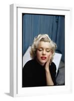 Portrait of Marilyn Monroe on Patio Outside of Her Home-Alfred Eisenstaedt-Framed Photographic Print