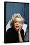 Portrait of Marilyn Monroe on Patio Outside of Her Home-Alfred Eisenstaedt-Framed Stretched Canvas