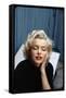 Portrait of Marilyn Monroe on Patio Outside of Her Home-Alfred Eisenstaedt-Framed Stretched Canvas