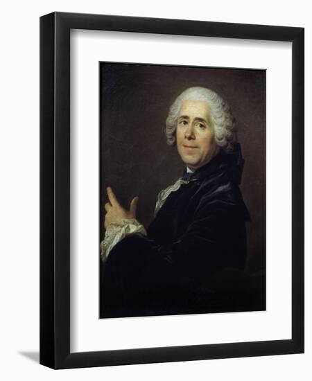 Portrait of Marivaux by Louis Michel Van Loo-null-Framed Giclee Print