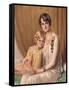 Portrait of Marjorie Merriweather Post and Her Daughter, 1829-Giulio De Blaas-Framed Stretched Canvas