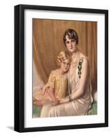 Portrait of Marjorie Merriweather Post and Her Daughter, 1829-Giulio De Blaas-Framed Giclee Print