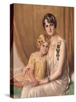 Portrait of Marjorie Merriweather Post and Her Daughter, 1829-Giulio De Blaas-Stretched Canvas