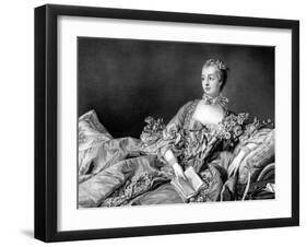 Portrait of Marquise de Pompadour, Mistress to King Louis XV-Francois Boucher-Framed Photographic Print