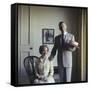 Portrait of Married American Comedians Gracie Allen and George Burns-Allan Grant-Framed Stretched Canvas