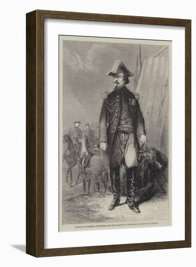Portrait of Marshal Canrobert, for the Gallery of Versailles-Jean Adolphe Beauce-Framed Giclee Print