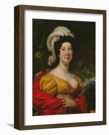 Portrait of Marshal Lanne's Wife (Oil on Canvas)-Antoine Jean Gros-Framed Giclee Print