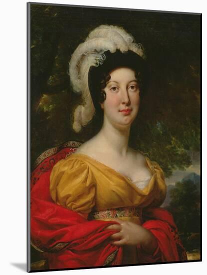 Portrait of Marshal Lanne's Wife (Oil on Canvas)-Antoine Jean Gros-Mounted Giclee Print