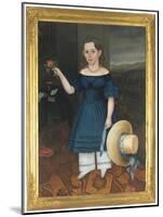 Portrait of Martha Otis Bullock (Girl in a Blue Dress), 1841-42-Joseph Whiting Stock-Mounted Giclee Print