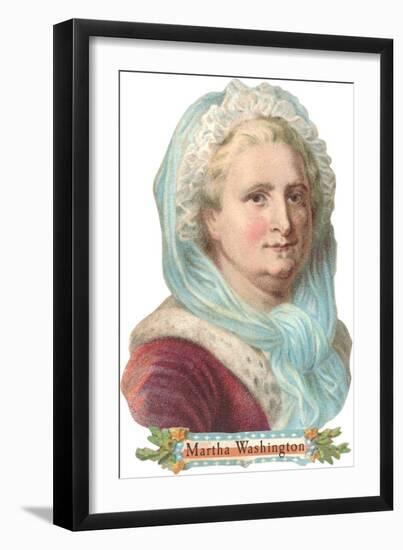 Portrait of Martha Washington-null-Framed Art Print