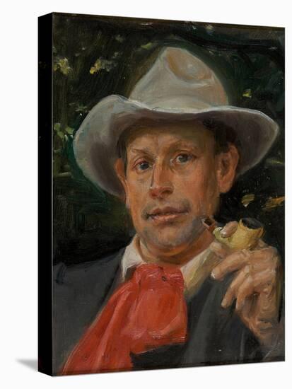 Portrait of Martin Andersen Nexo-Michael Ancher-Stretched Canvas