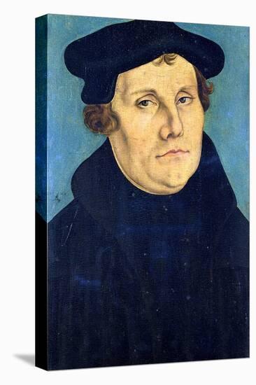 Portrait of Martin Luther 1529-Lucas Cranach the Elder-Stretched Canvas