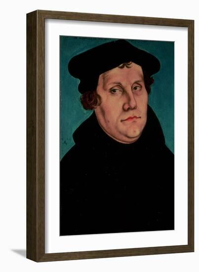 Portrait of Martin Luther, 1529-Lucas Cranach the Elder-Framed Giclee Print