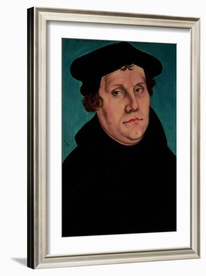 Portrait of Martin Luther, 1529-Lucas Cranach the Elder-Framed Giclee Print