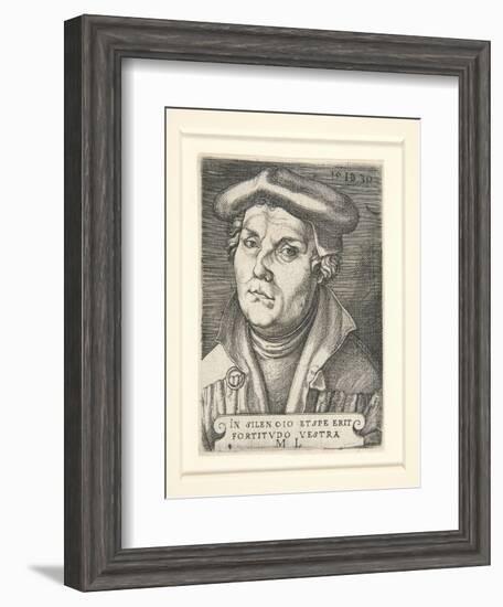 Portrait of Martin Luther, 1530-Italian School-Framed Giclee Print