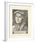 Portrait of Martin Luther, 1530-Italian School-Framed Giclee Print