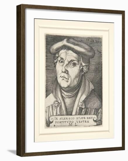 Portrait of Martin Luther, 1530-Italian School-Framed Giclee Print