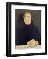 Portrait of Martin Luther, 1568-Lucas Cranach, the Elder (Studio of)-Framed Giclee Print