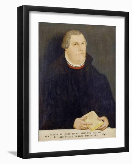 Portrait of Martin Luther, 1568-Lucas Cranach, the Elder (Studio of)-Framed Giclee Print