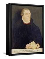 Portrait of Martin Luther, 1568-Lucas Cranach, the Elder (Studio of)-Framed Stretched Canvas