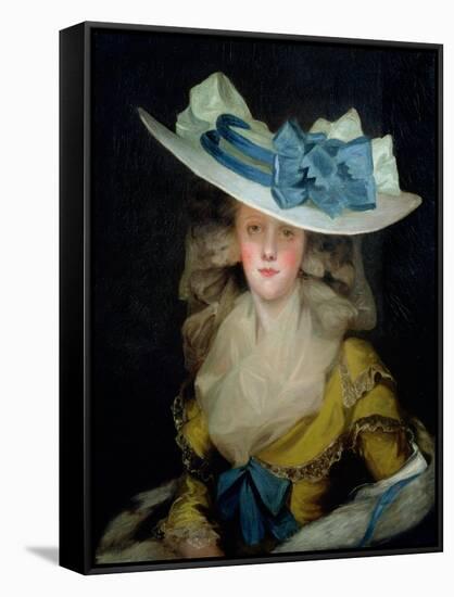 Portrait of Mary Benwell (Fl.1761-1800), C.1785-John Hoppner-Framed Stretched Canvas