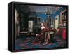 Portrait of Mary Christine of Savoy in the Royal Palace of Naples-Carlo De Falco-Framed Stretched Canvas